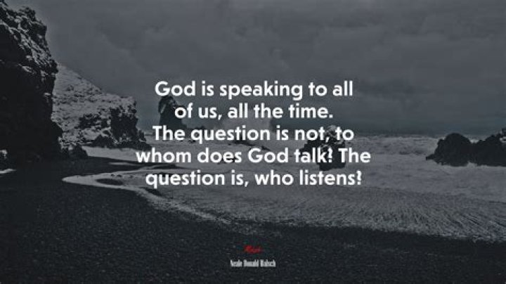 Does God talk directly to us?