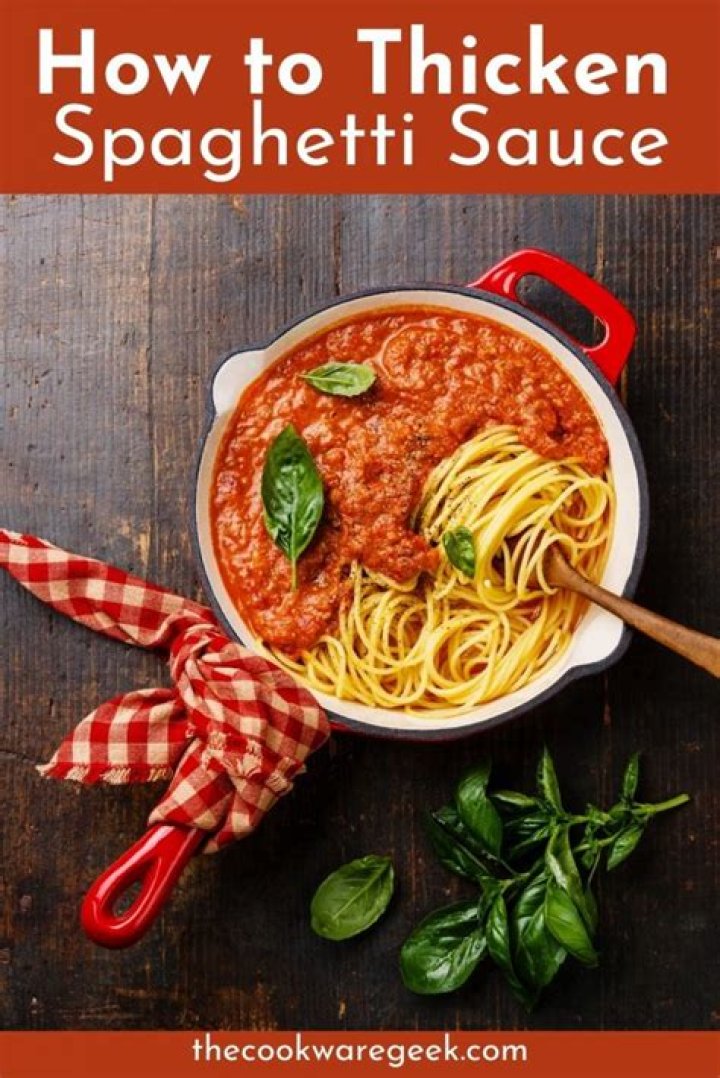 How can I thicken my spaghetti sauce?