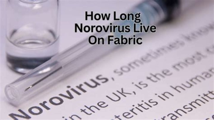 How long does norovirus live on fabric?