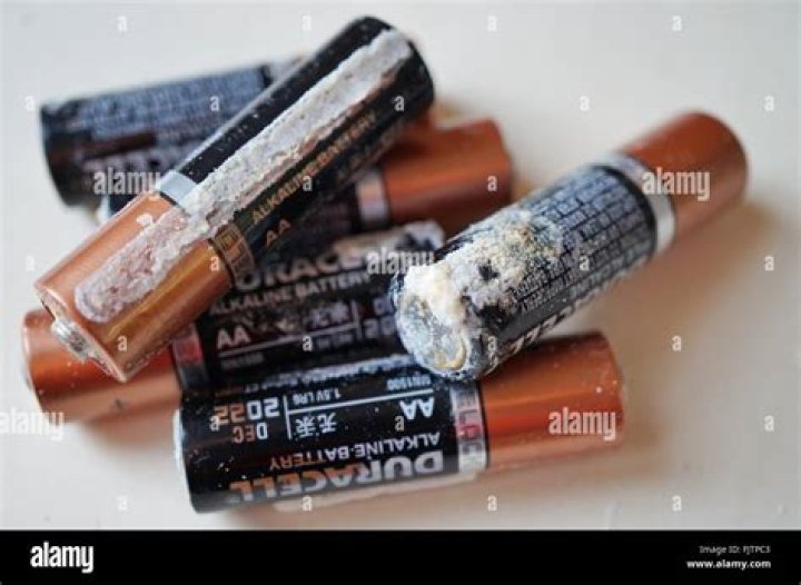 What is the white stuff on batteries?